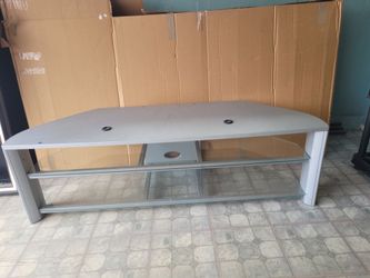 Sony TV Stand Silver  with two glass shelves