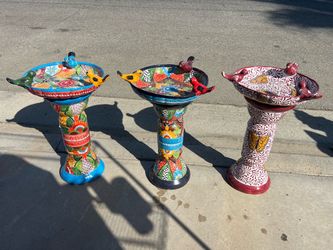 Talavera bird feeder/baths