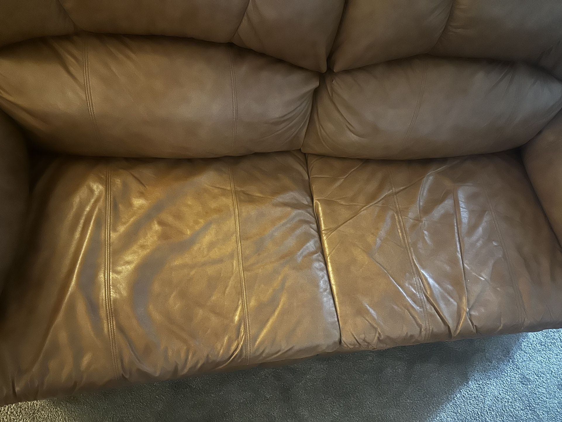 Brown Leather Couch