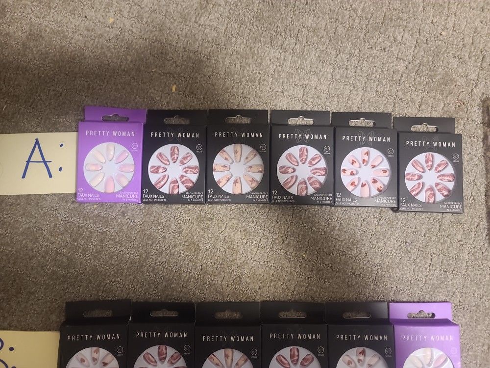 6 Packages Of Pretty Woman Faux Nails