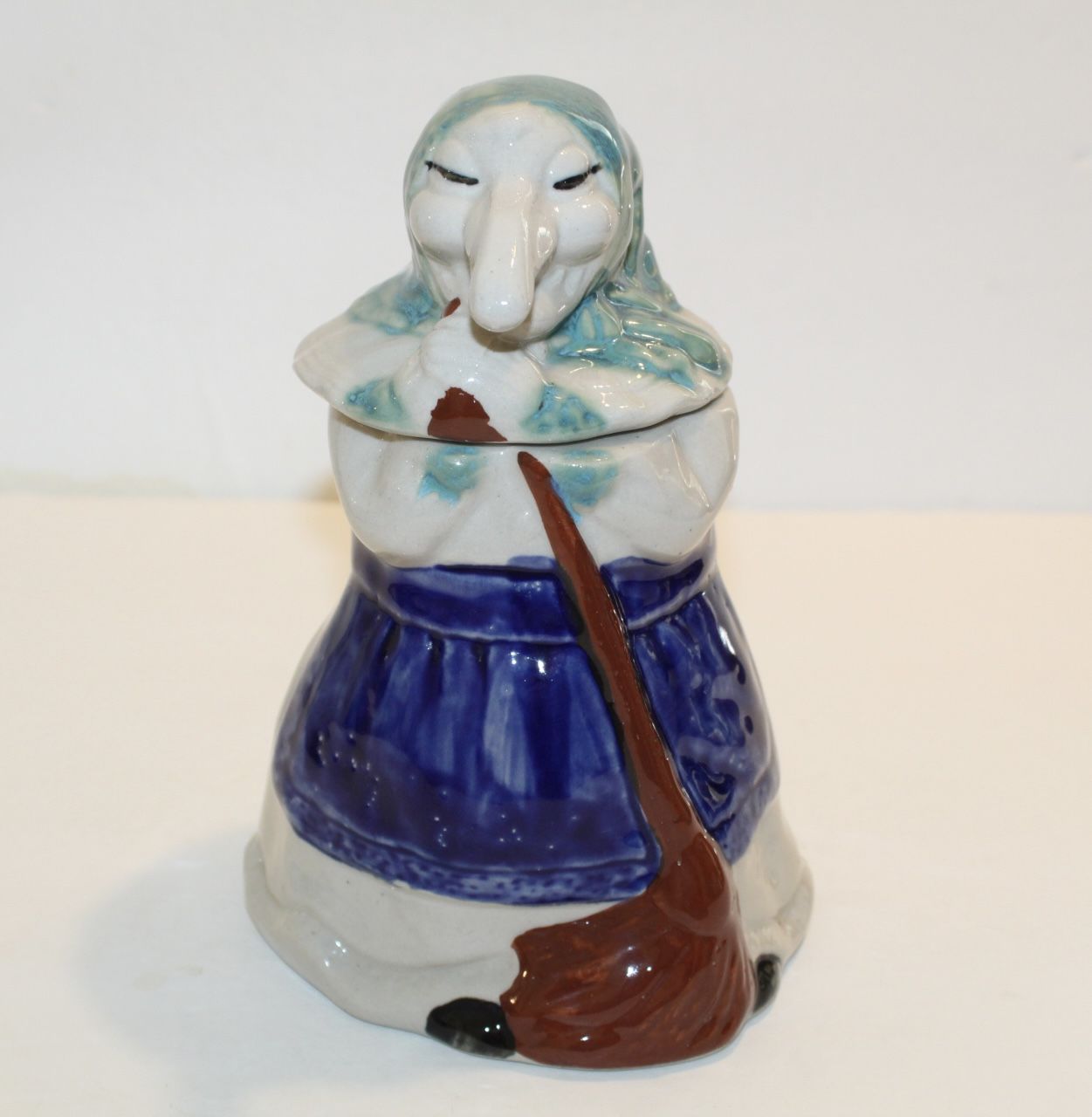 Vintage RJ Drinkwater Halloween Norwegian Kitchen Witch Cookie Jar 