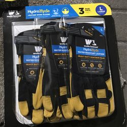 Leather Work Gloves  Size Large 