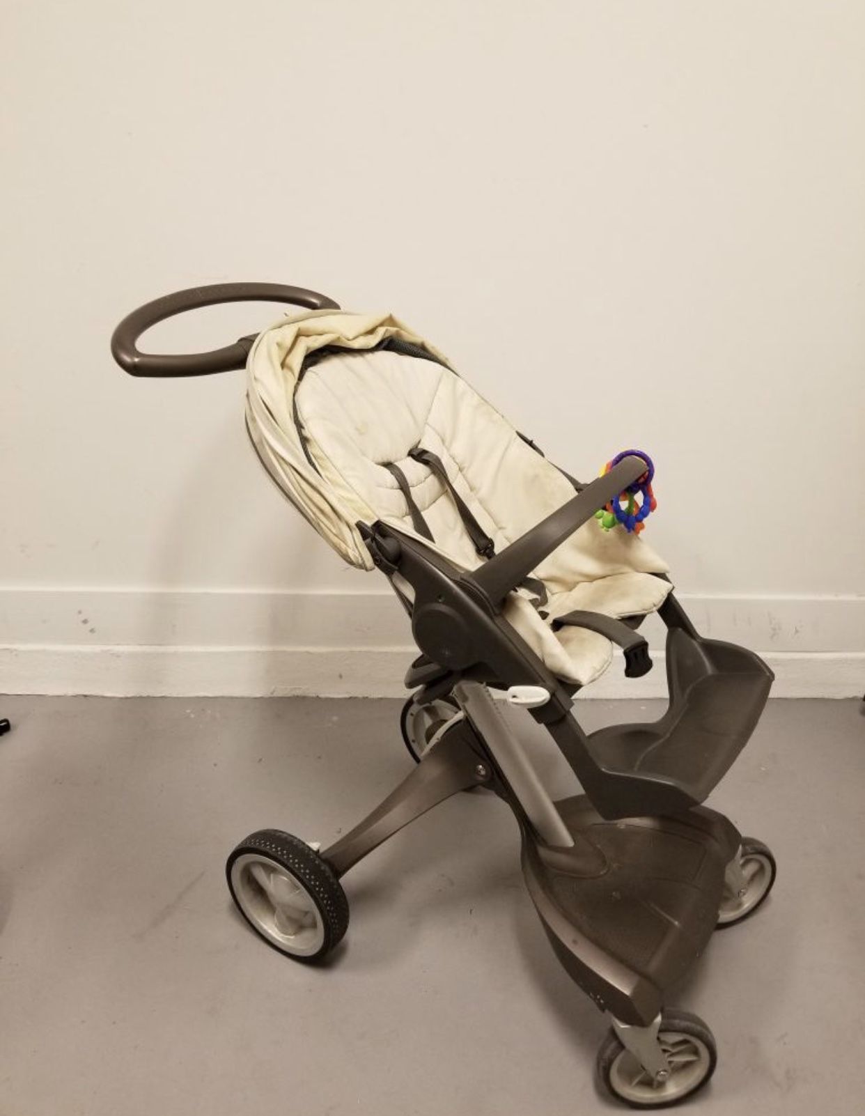 Stokke Xplory stroller with infant
