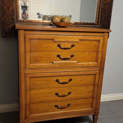 BEAUTIFUL MCM SOLID WOOD TALL DRESSER