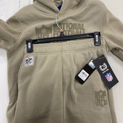 Boys 10-12 NFL brown sweatshirt pants 2 piece set 