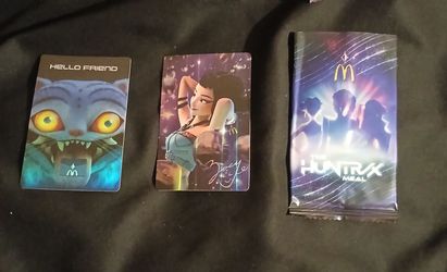 Mcdonlad's K-pop Demon Hunters Zoey & Derpy cards