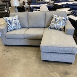 $10 Down Payment Finance ⚡New Cascilla Pewter Sofa Chaise