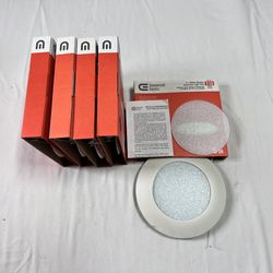 Commercial Electric 6in White Shower Recessed Light Trim (5 pack)  