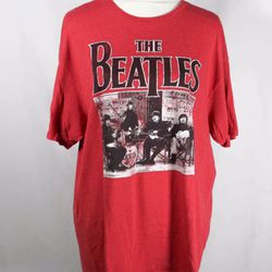 The Beatles Heathered Red Band T Shirt Tee Mens XL
