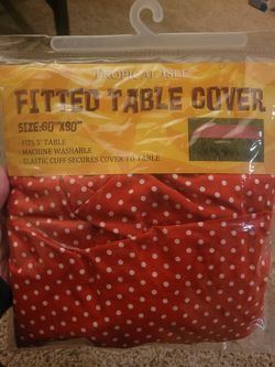 Red/white Polka Dot Elastic Tablecloth