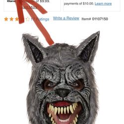 Halloween Costume Wolf Mask + Shirt 