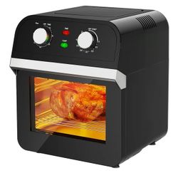 Costway 12.QT Air Fryer Oven 1600W Rotisserie Dehydrator Convection Oven w/ Accessories