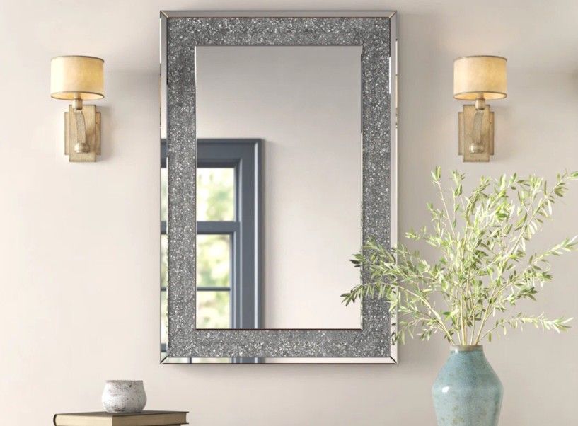 Lexi Rectangle Crystal Accent Mirror – House of Hampton