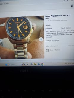 Men's Citizen Two Tone Navy Face Automatic Watch