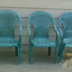 Outdoor chairs (5) total for $36 