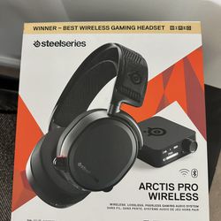 SteelSeries Arctis Pro Wireless Gaming Headset - High Fidelity 2.4 GHz Wireless - Mixable Bluetooth - Non-Stop Dual Battery - OLED Base Station - AI N