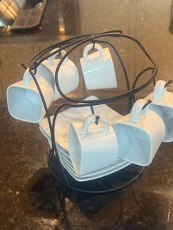 Espresso set. Excellent condition, unused. Just sitting in the cupboard. Open to offers.