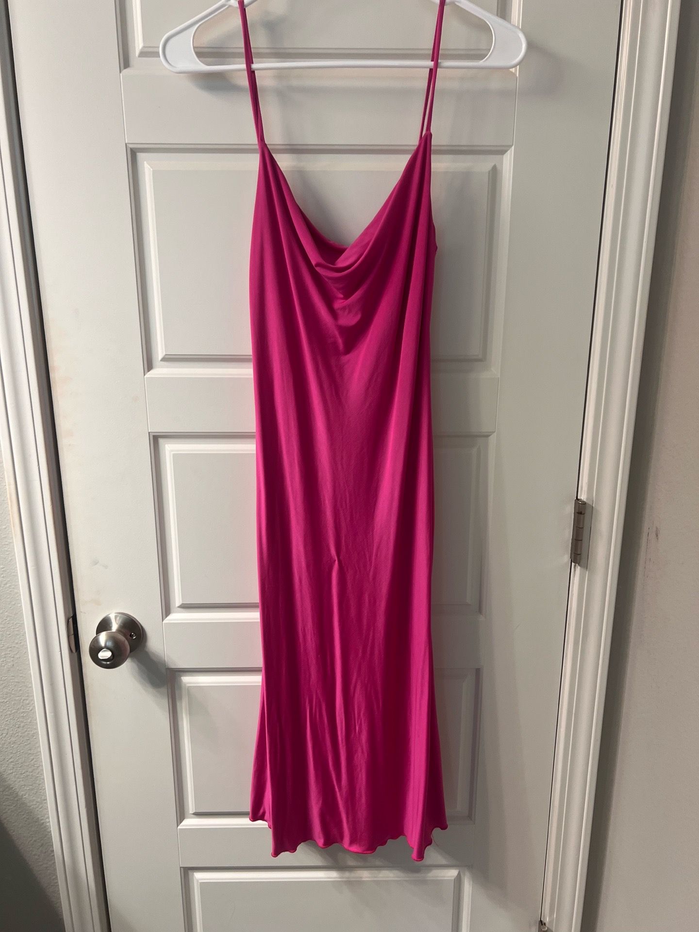 Hot Pink Satin Slip Dress – XS/Small