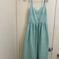 Emily And Fin Bree Mint Gingham Dress