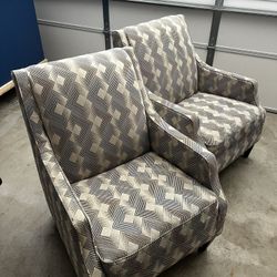 Pair Of Patterned Armchairs