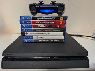 PlayStation 4 slim with games