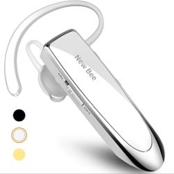 New Bee Bluetooth Earpiece V5.0 Wireless Handsfree Headset With Microphone 24 Hrs Driving Headset 60 Days Standby Time For IPhone Android Samsung Lapt
