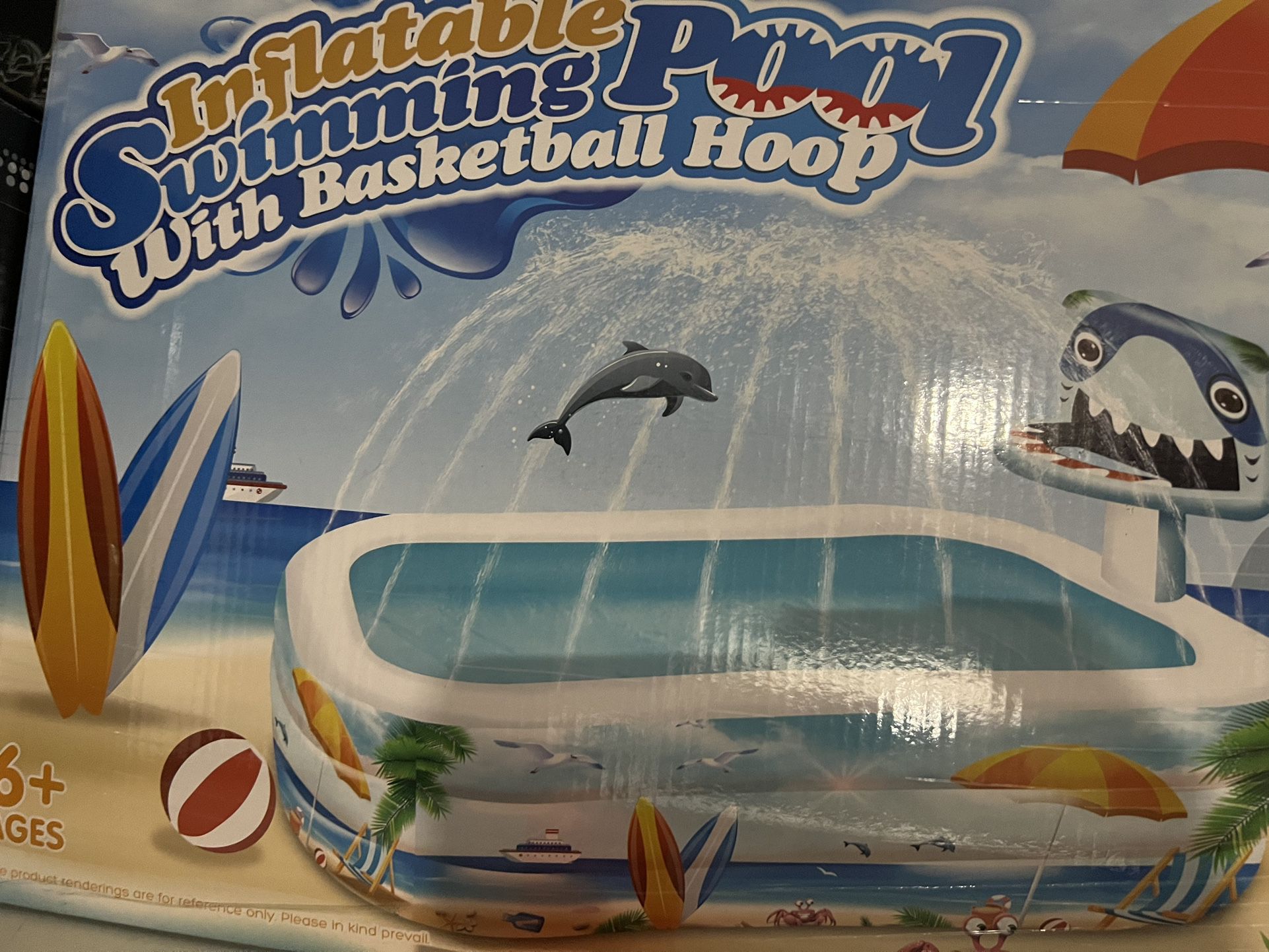 Swimming Pool With  Basketball Hoop 