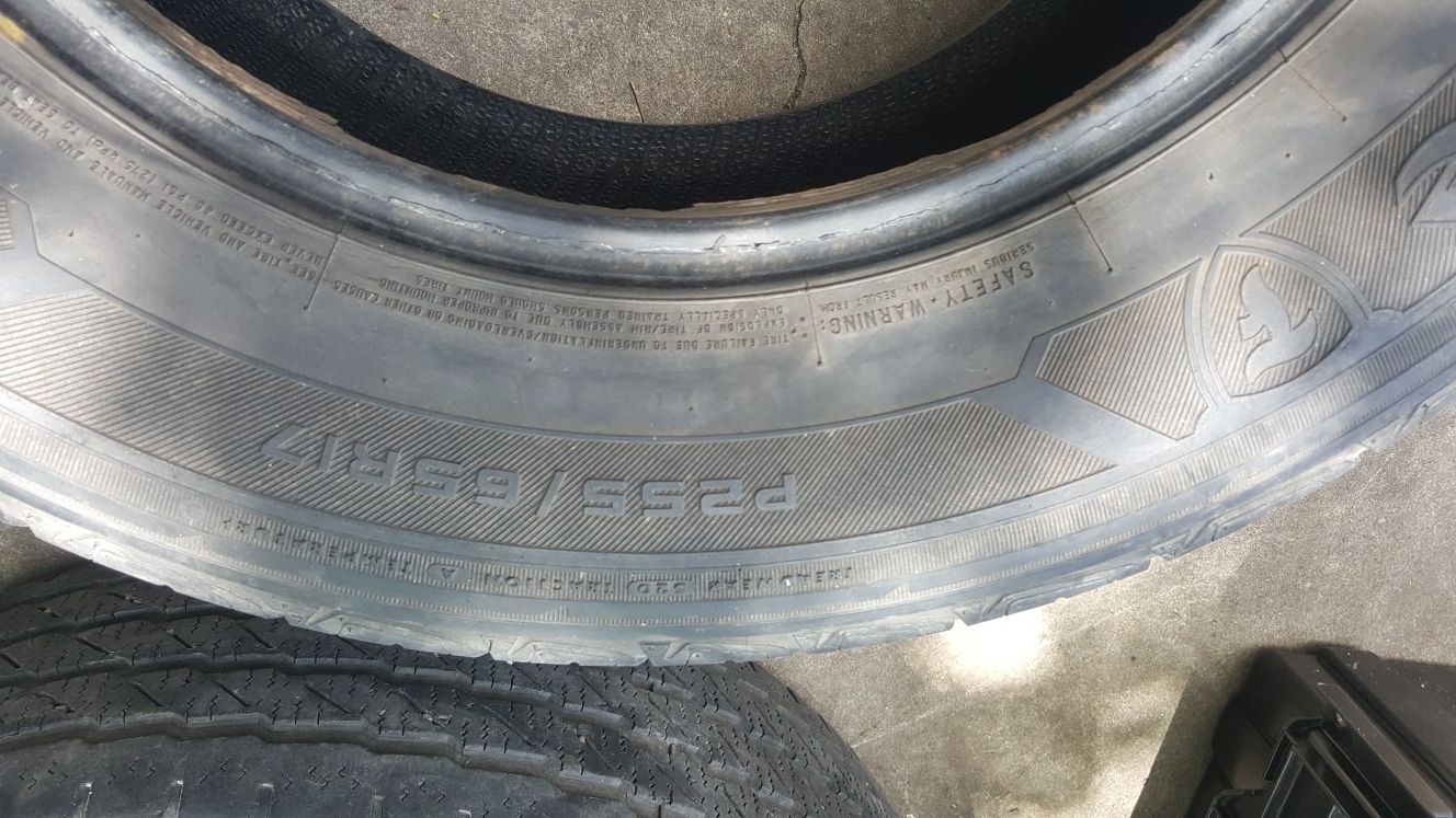 4/ 17 in tires truck