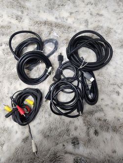 Assorted Audio/Video Cable Lot - HDMI, Coaxial, & RCA Cords