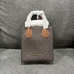 Michael Kors Mercer XS NS Shopper Brown Crossbody Bag