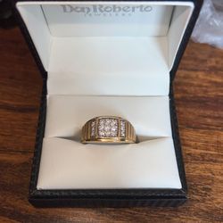Mens 14K Gold Two Tone (Real Diamonds)