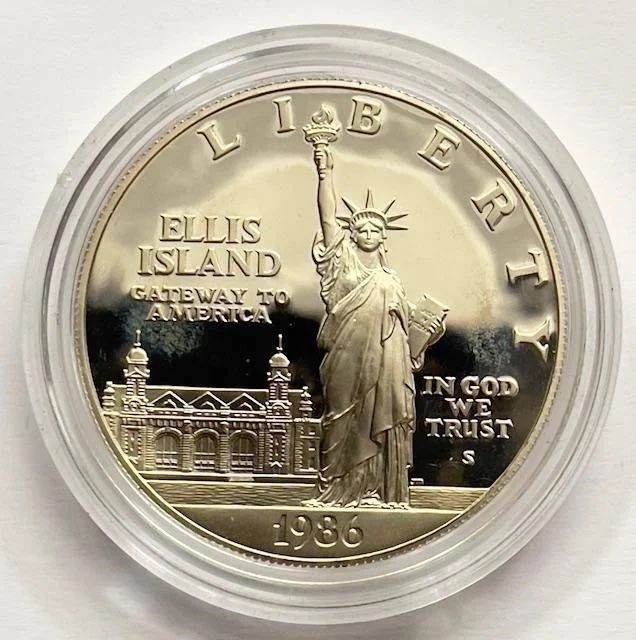 1986 Statue of Liberty Proof Silver Dollar