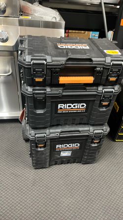 RIDGID Pro Gear System Gen 2.0 Stackable Rolling Tool Box , 22 in. Heavy Duty Tool Box, and Compact Tool Box