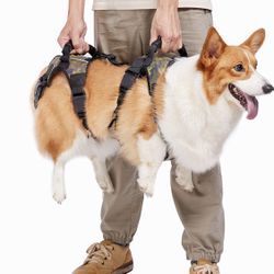 Coodeo Dog Lift Harness, Full Body Support & Recovery Sling, Pet Rear Leg Support Rehabilitation Lifts Vest, Dog Carrier for Senior Dogs with Joint In