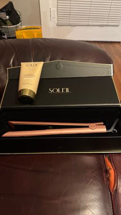 Soleil Rose Gold Flat Iron with Moroccan Shampoo