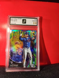 2025 Topps Chrome Update Fortune 15 Matt Shaw (RC) EJE 10 GEM MT