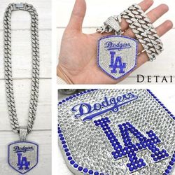 Dodgers Baseball Team ⚾️ 💙 Chain Necklace See All Pics Sold Separately SHIPPING AVAILABLE. OTHER TEAMS AVAILABLE