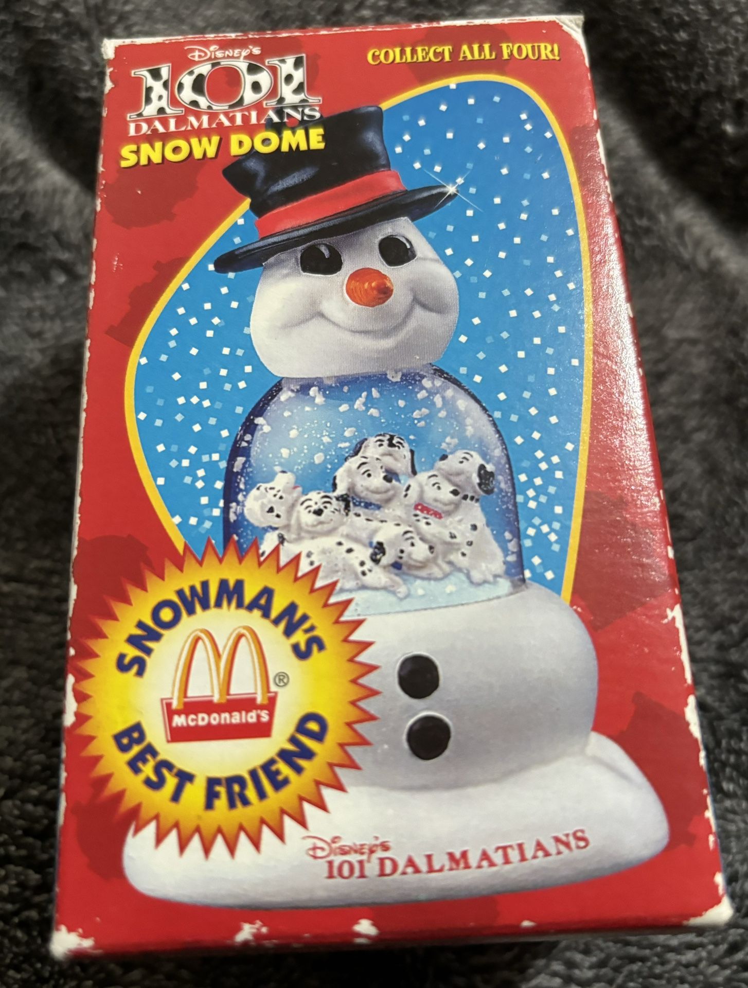 Mcdonalds Happy Meal 101 Dalmations Snow Dome Snowman's Best Friend 1996