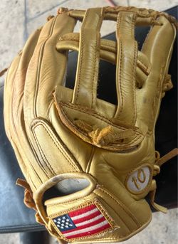 Custom 14 inch gold softball glove