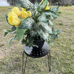 Hairpin Metal Plant Stand Or Side Table Flowers Not Included, But Available At Additional Cost