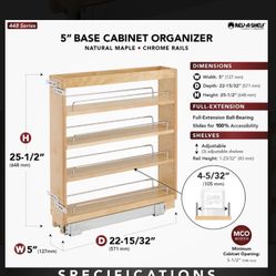 5” Spice Rack Cabinet: Rev-a-Shelf