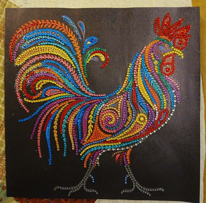 Rooster- Diamond Painting 
