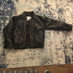 Pelle Uomo Vintage Black Leather Jacket Men’s Medium