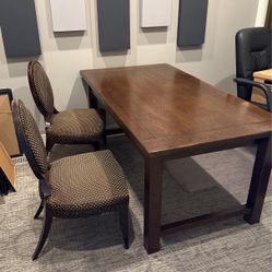 Executive Desk And Two Chairs
