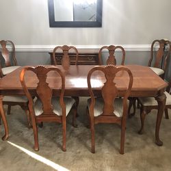 Dining Room Table with Buffet and 8 Chairs