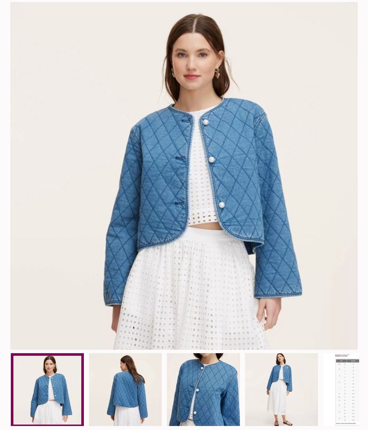 Kate Spade x Target Quilted Denim Jacket