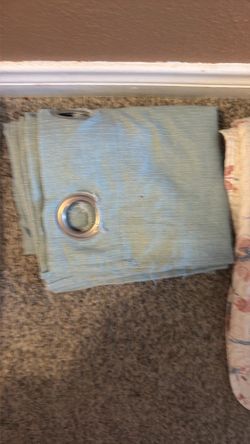 $1 curtain blue
