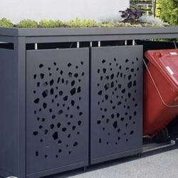 Metal and Wood Custom Thrash can and Gas enclosure,  all Design available