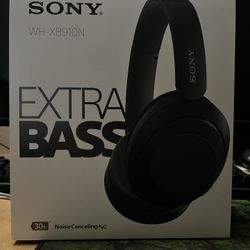 New Black Sony WH-XB910N