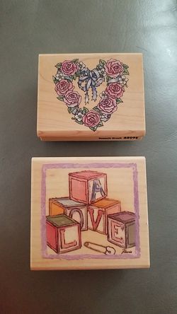 2 rubber stamps